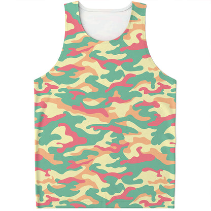 Pastel Camouflage Print Men's Tank Top