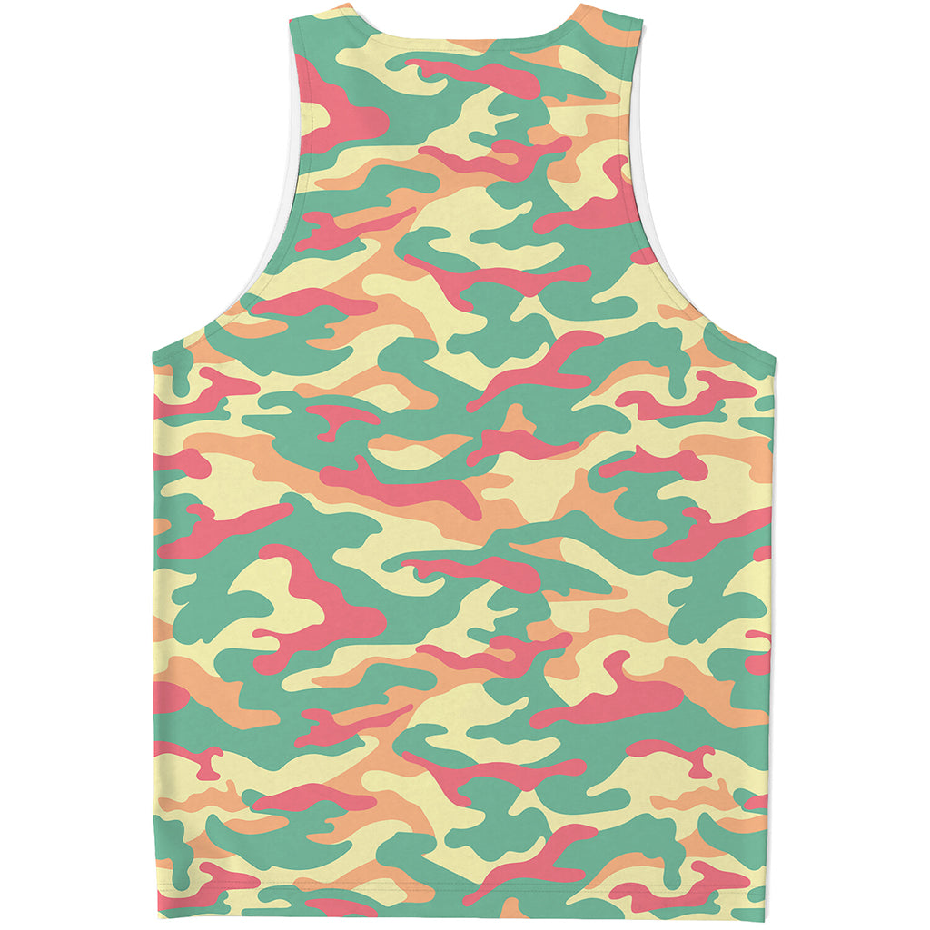 Pastel Camouflage Print Men's Tank Top
