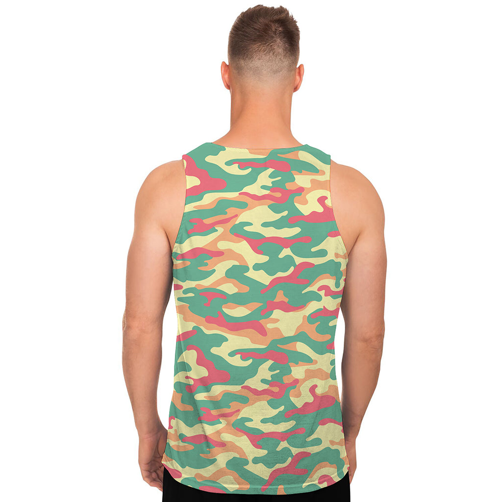 Pastel Camouflage Print Men's Tank Top