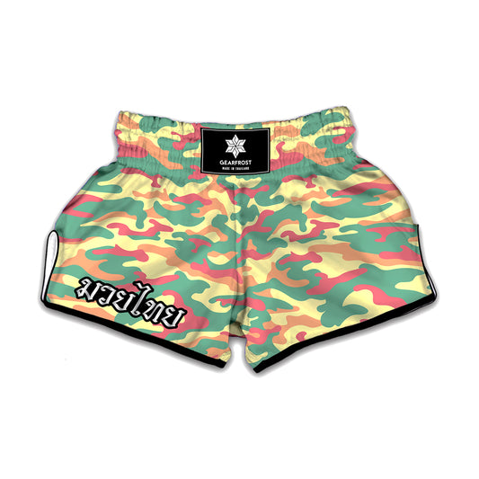 Pastel Camouflage Print Muay Thai Boxing Shorts