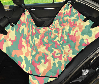 Pastel Camouflage Print Pet Car Back Seat Cover