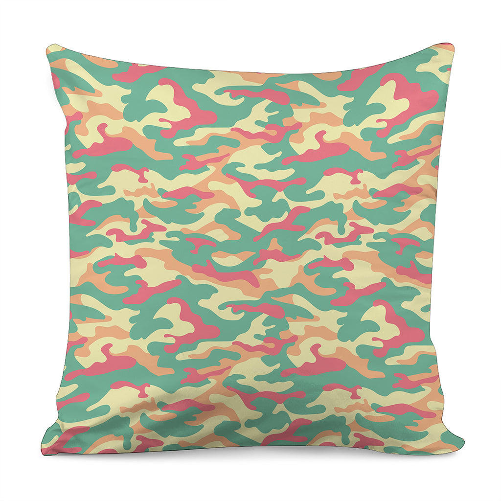 Pastel Camouflage Print Pillow Cover