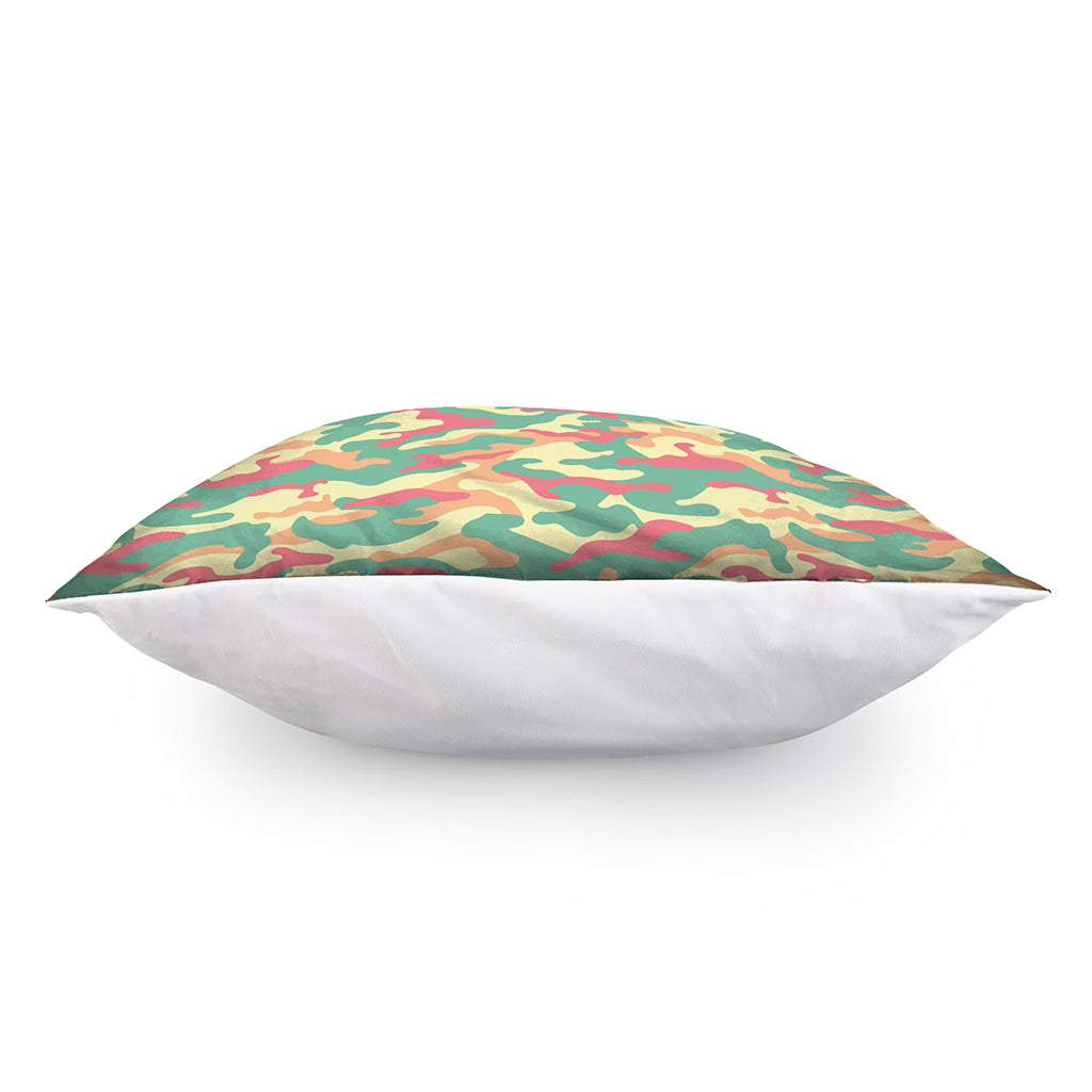 Pastel Camouflage Print Pillow Cover