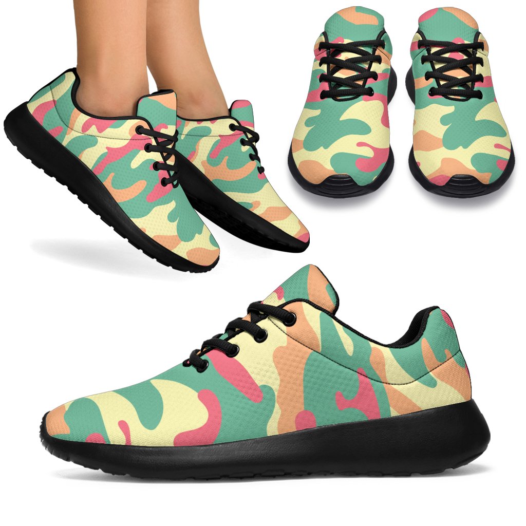Pastel Camouflage Print Sport Shoes GearFrost