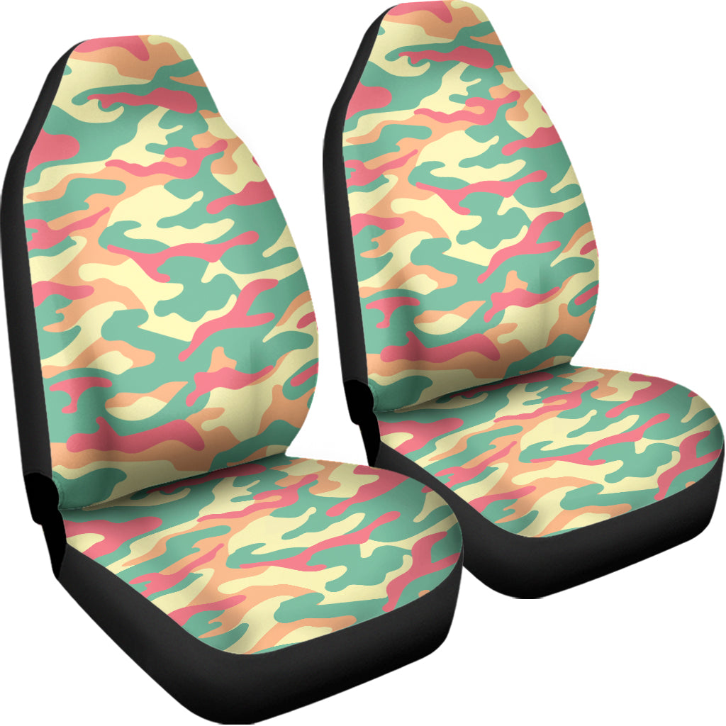 Pastel Camouflage Print Universal Fit Car Seat Covers