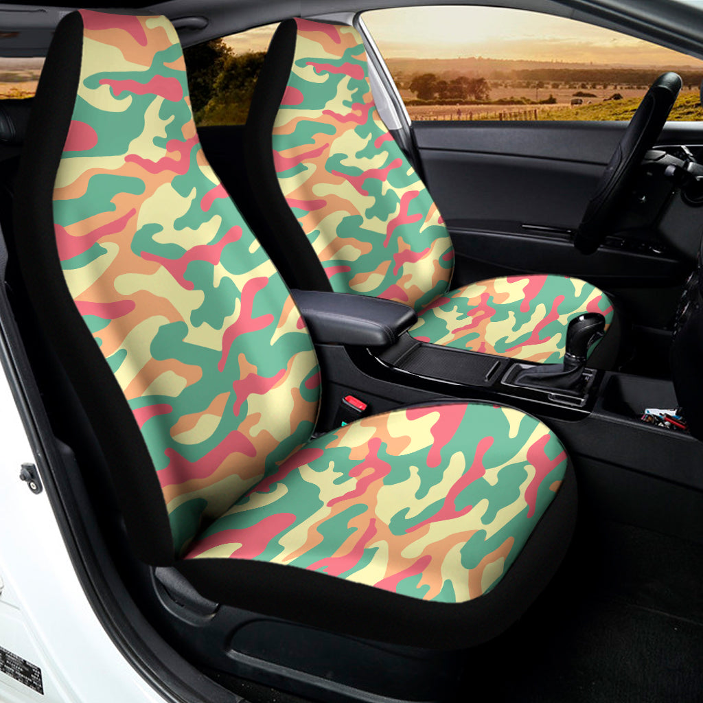 Pastel Camouflage Print Universal Fit Car Seat Covers