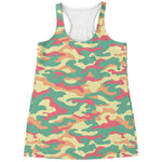 Pastel Camouflage Print Women's Racerback Tank Top