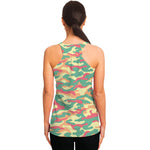 Pastel Camouflage Print Women's Racerback Tank Top