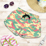 Pastel Camouflage Print Women's Shorts