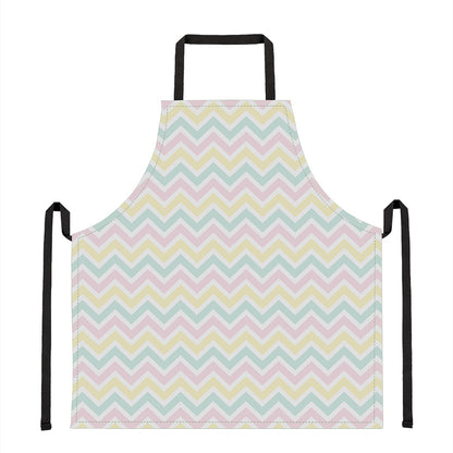 Pastel Chevron Pattern Print Apron