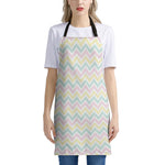 Pastel Chevron Pattern Print Apron