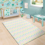 Pastel Chevron Pattern Print Area Rug