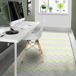 Pastel Chevron Pattern Print Area Rug