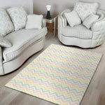 Pastel Chevron Pattern Print Area Rug