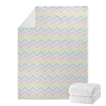 Pastel Chevron Pattern Print Blanket
