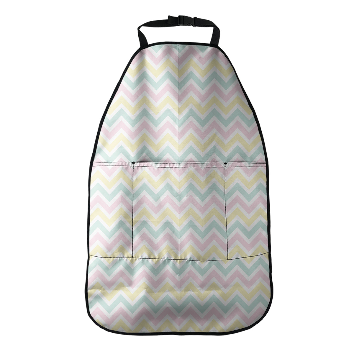 Pastel Chevron Pattern Print Car Seat Organizers