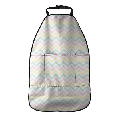 Pastel Chevron Pattern Print Car Seat Organizers