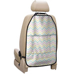 Pastel Chevron Pattern Print Car Seat Organizers