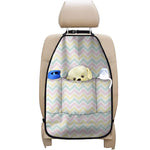 Pastel Chevron Pattern Print Car Seat Organizers