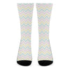 Pastel Chevron Pattern Print Crew Socks