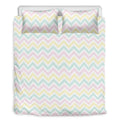 Pastel Chevron Pattern Print Duvet Cover Bedding Set