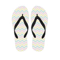 Pastel Chevron Pattern Print Flip Flops