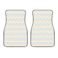 Pastel Chevron Pattern Print Front Car Floor Mats