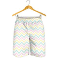 Pastel Chevron Pattern Print Men's Shorts