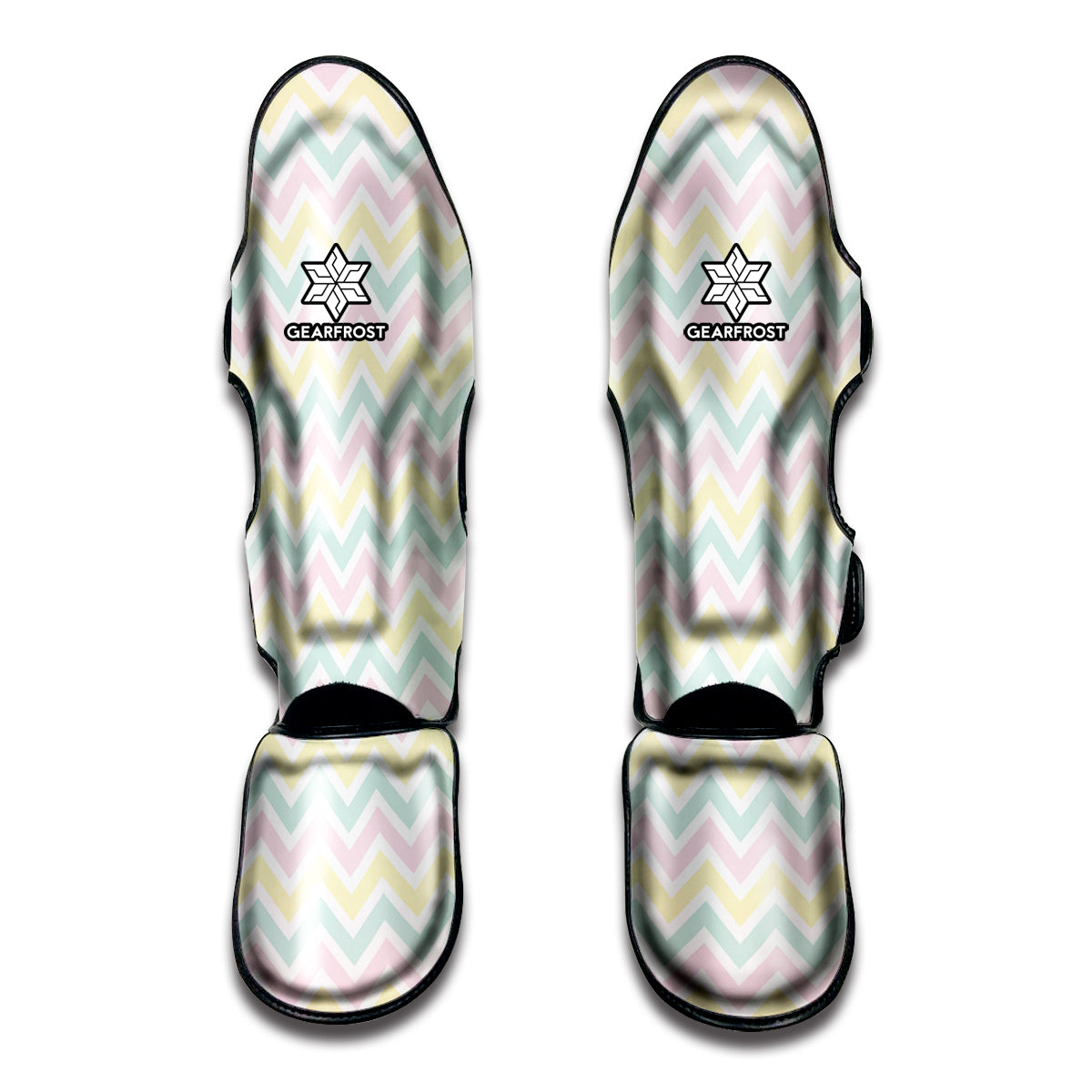 Pastel Chevron Pattern Print Muay Thai Shin Guard