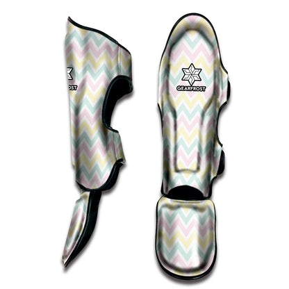 Pastel Chevron Pattern Print Muay Thai Shin Guard