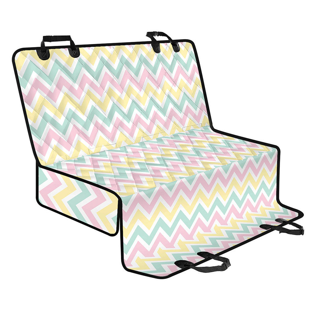 Pastel Chevron Pattern Print Pet Car Back Seat Cover