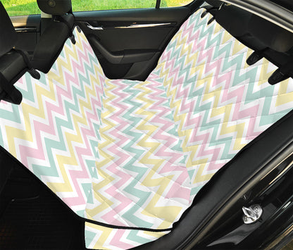 Pastel Chevron Pattern Print Pet Car Back Seat Cover