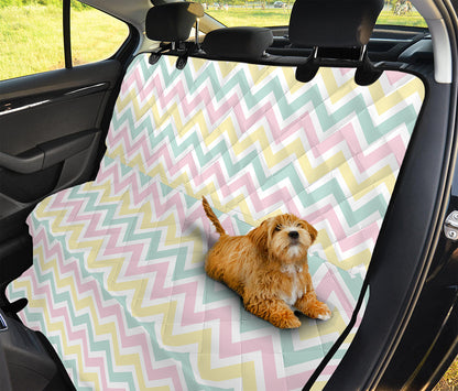 Pastel Chevron Pattern Print Pet Car Back Seat Cover