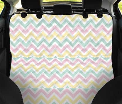 Pastel Chevron Pattern Print Pet Car Back Seat Cover