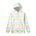 Pastel Chevron Pattern Print Pullover Hoodie