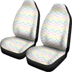 Pastel Chevron Pattern Print Universal Fit Car Seat Covers