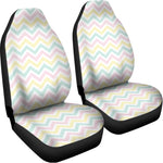 Pastel Chevron Pattern Print Universal Fit Car Seat Covers