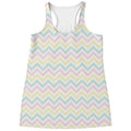 Pastel Chevron Pattern Print Women's Racerback Tank Top