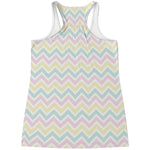 Pastel Chevron Pattern Print Women's Racerback Tank Top