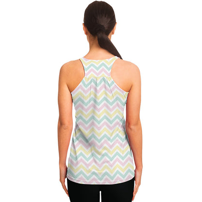 Pastel Chevron Pattern Print Women's Racerback Tank Top