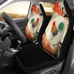 Pastel Chicken Universal Fit Car Seat Covers GearFrost