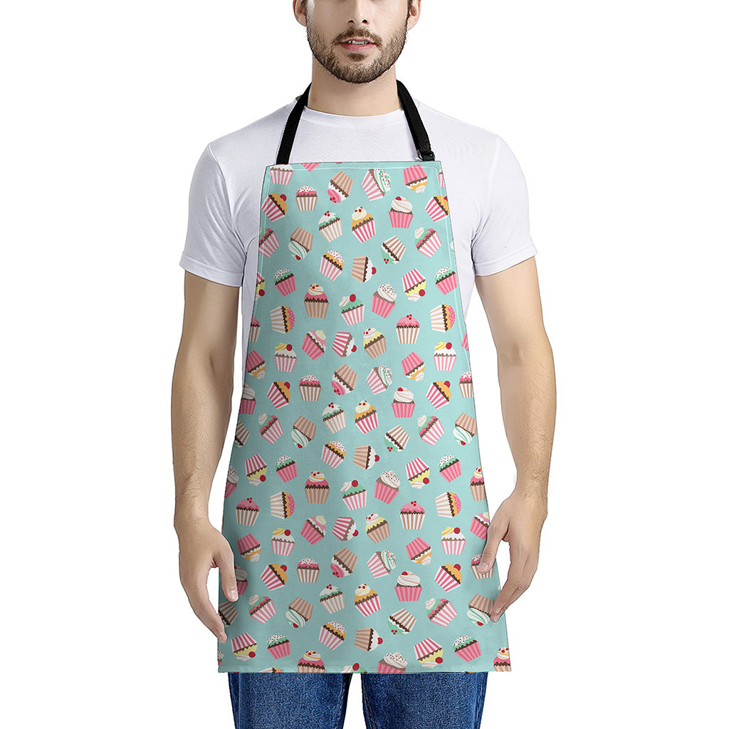 Pastel Cupcake Pattern Print Apron