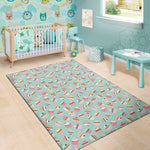 Pastel Cupcake Pattern Print Area Rug