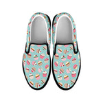 Pastel Cupcake Pattern Print Black Slip On Shoes