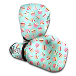 Pastel Cupcake Pattern Print Boxing Gloves