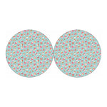 Pastel Cupcake Pattern Print Car Coasters