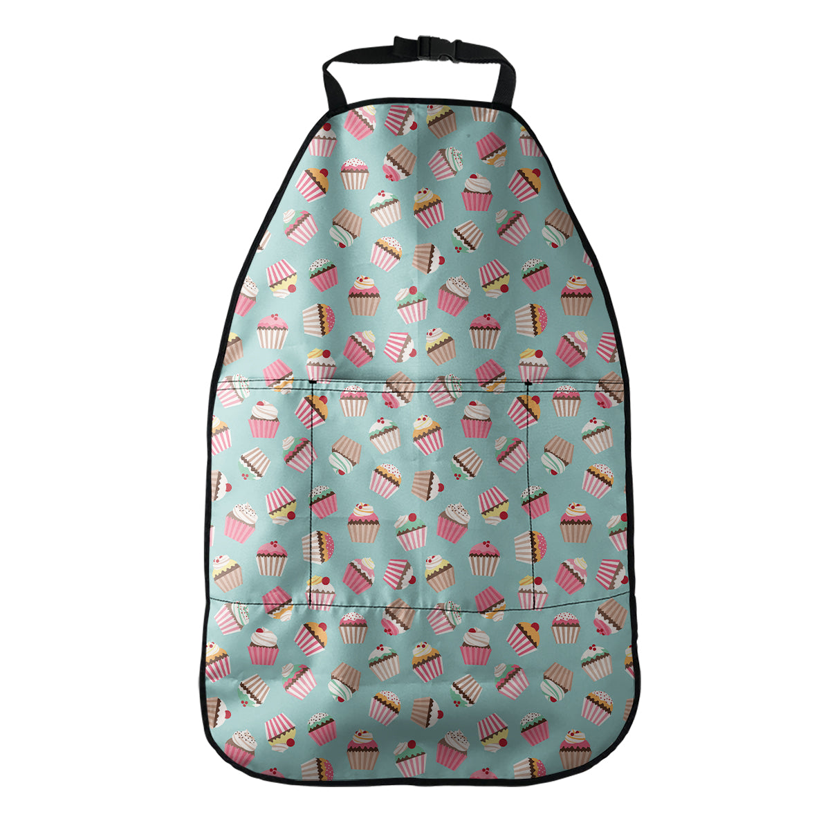 Pastel Cupcake Pattern Print Car Seat Organizers