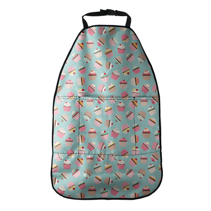 Pastel Cupcake Pattern Print Car Seat Organizers