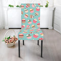 Pastel Cupcake Pattern Print Dining Chair Slipcover