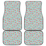 Pastel Cupcake Pattern Print Front and Back Car Floor Mats